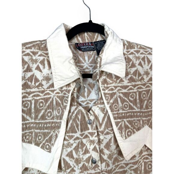 Vintage 1980’s Ozark Mountain Western Button Up Short Sleeve - Picture 2 of 4